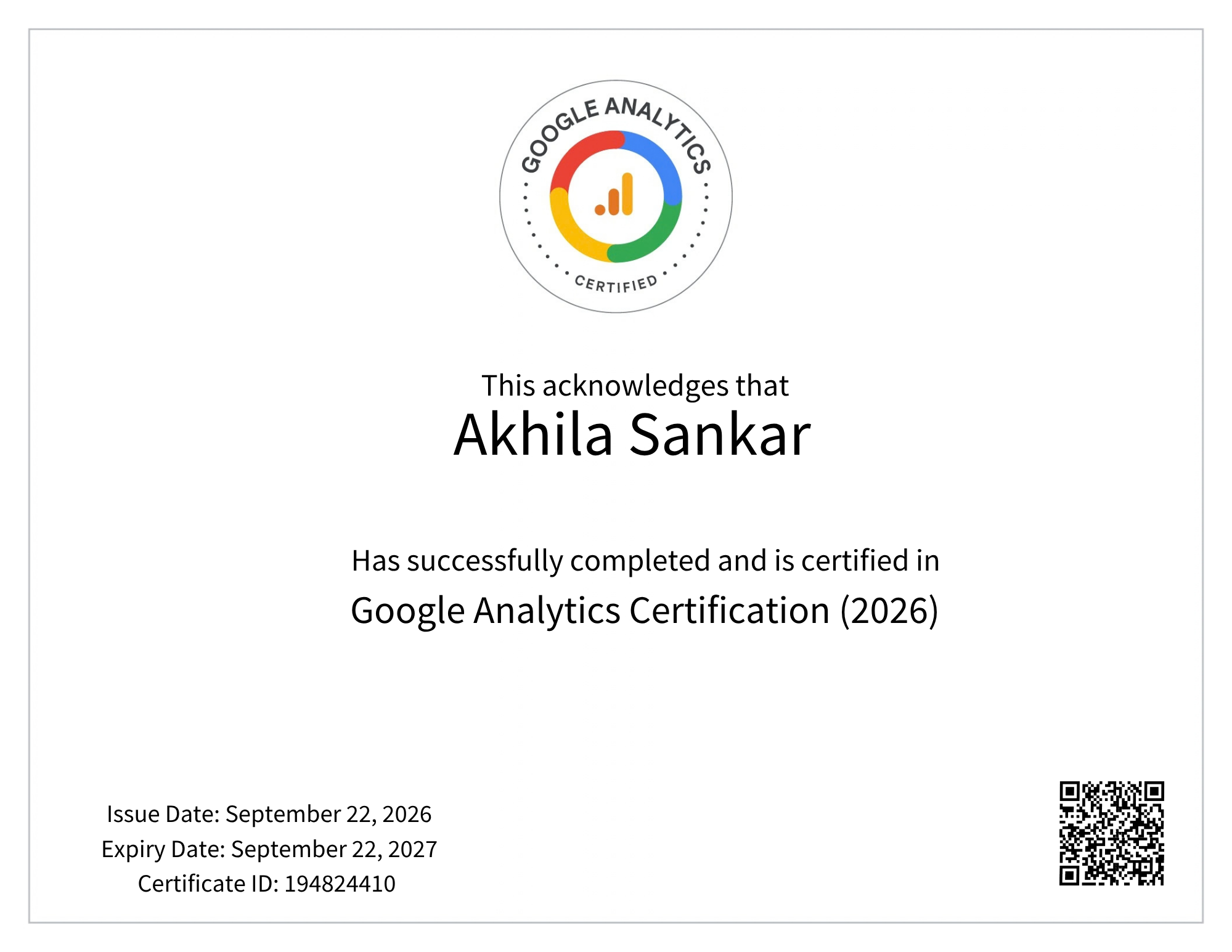 Google Analytics Certification